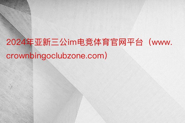 2024年亚新三公im电竞体育官网平台（www.crownbingoclubzone.com）